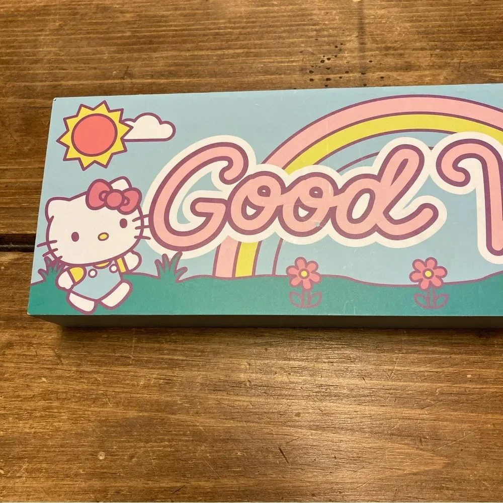 Hello Kitty Good Vibes Sign Wall Art Decor Rainbow Spring New